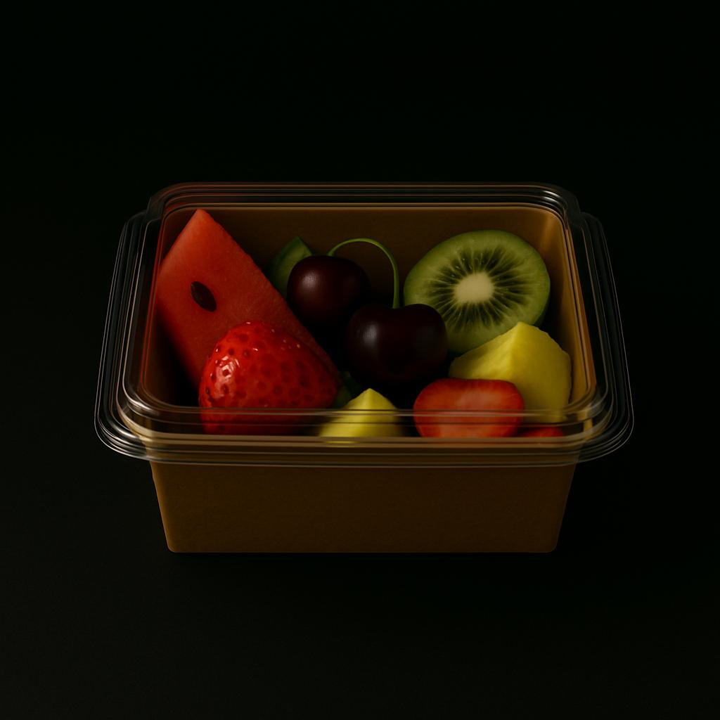 PET/Kraftpapier Fruitsalade Box 700ml