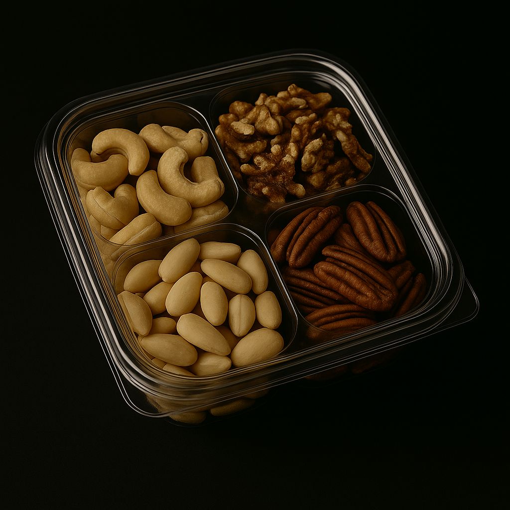 PET Noten Box 4-Vaks 600ml