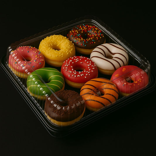 PET Donut Box Zwart 3000ml