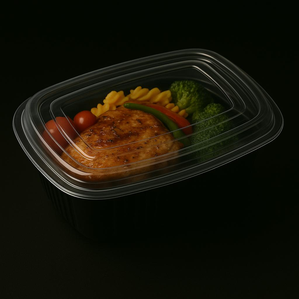 PP Menu Box 1-Vaks Zwart 1500ml